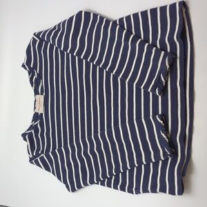 Hanna Andersson Navy White Striped Long Sleeve